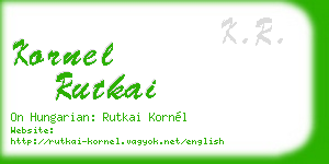 kornel rutkai business card