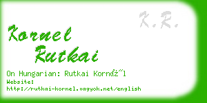 kornel rutkai business card